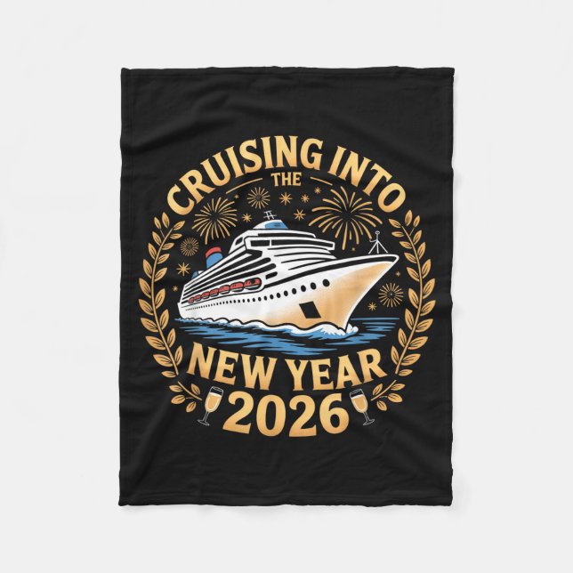 Cruising Into The New Year 2026 Happy New Year 202 Fleece Blanket (Front)