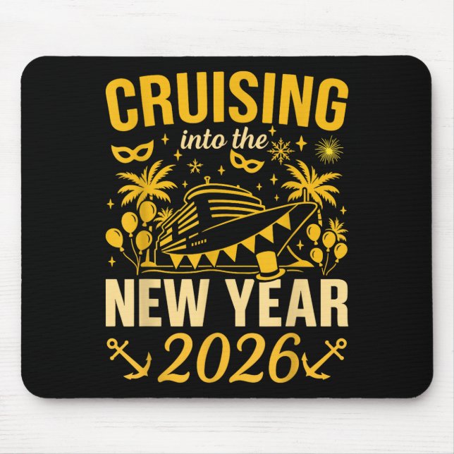 Cruising Into The New Year 2026 Happy New Year 202 Mouse Mat (Front)