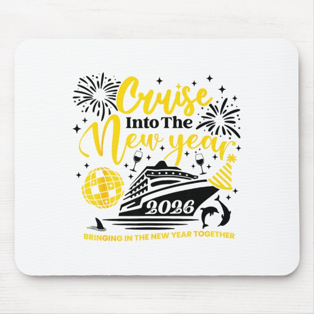 Cruising Into The New Year 2026 Happy New Year 202 Mouse Mat (Front)