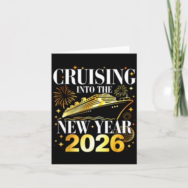 Cruising Into The New Year 2026 Happy New Year Fam Card (Front)