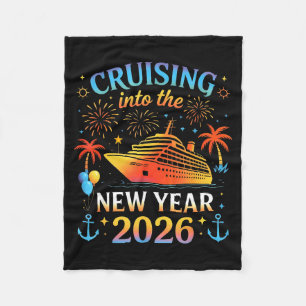 Cruising Into The New Year 2026 Happy New Year Fam Fleece Blanket