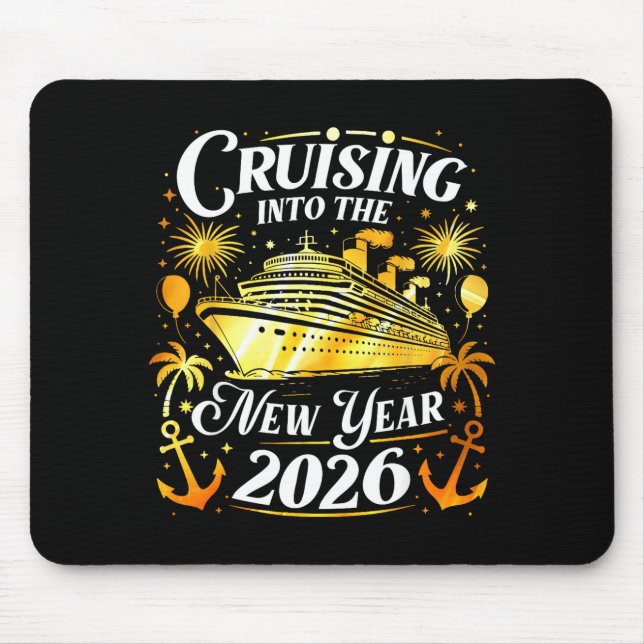 Cruising Into The New Year 2026 Happy New Year Fam Mouse Mat (Front)