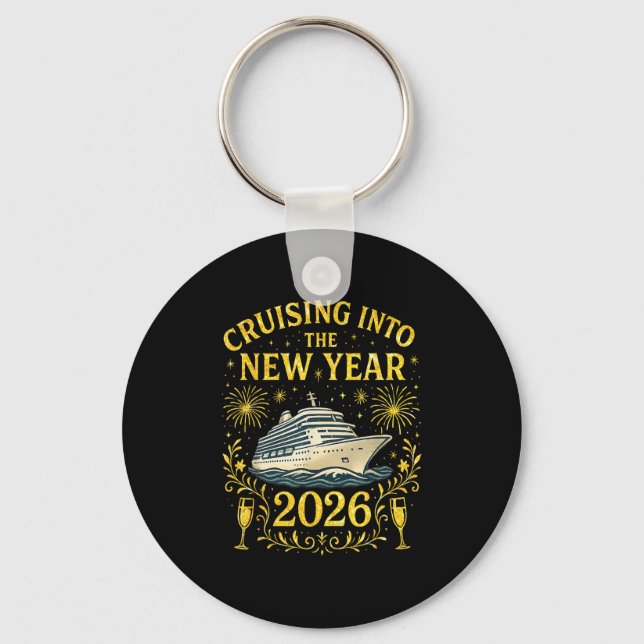 Cruising Into The New Year 2026 Happy New Year  Key Ring (Front)