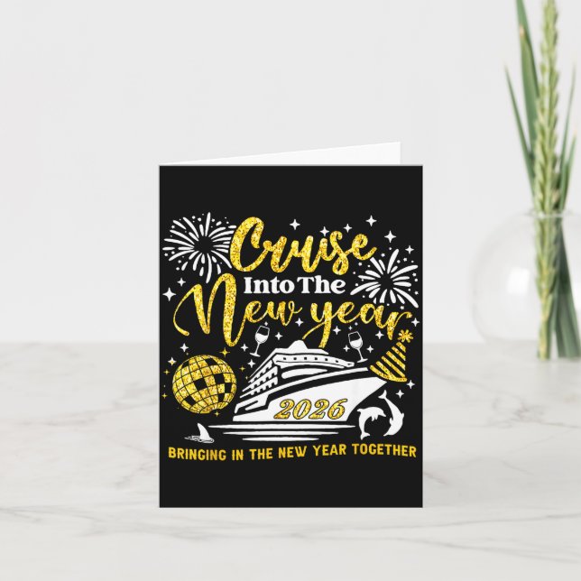 Cruising Into The New Year 2026 Happy New Year Vac Card (Front)