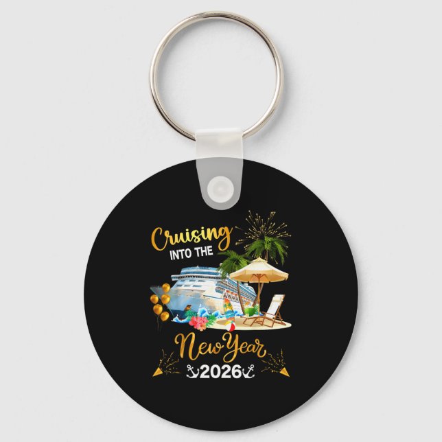 Cruising Into The New Year 2026  Key Ring (Front)