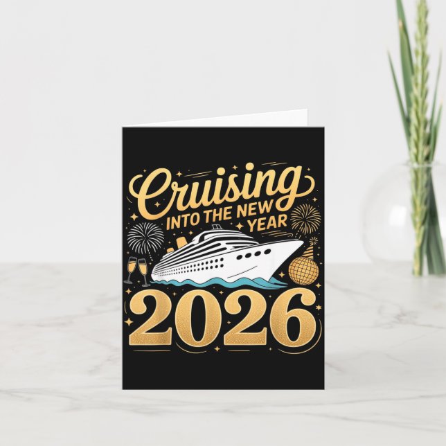 Cruising Into The New Year 2026 Matching Family Cr Card (Front)
