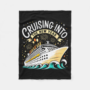 Cruising Into The New Year 2026 Matching Family Cr Fleece Blanket