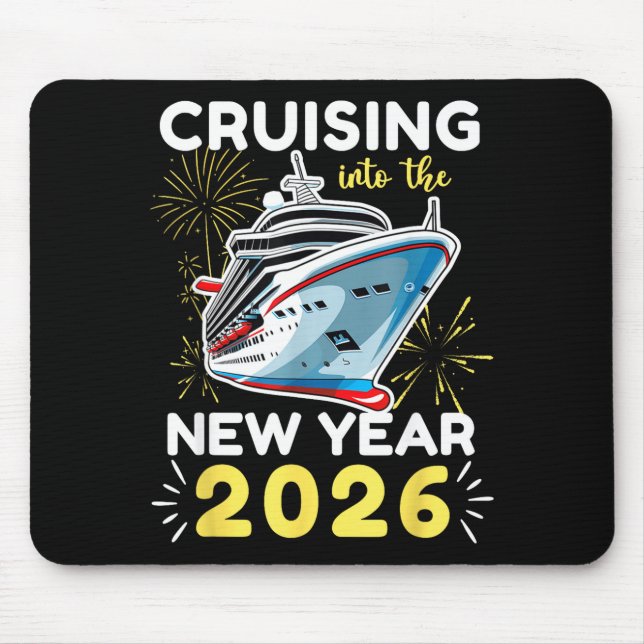 Cruising Into The New Year 2026  Mouse Mat (Front)