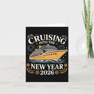 Cruising Into The New Year 2026 Party Vacation Tee Card