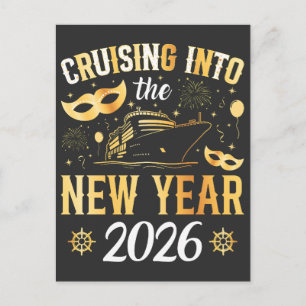 Cruising into the New Year 2026 Postcard