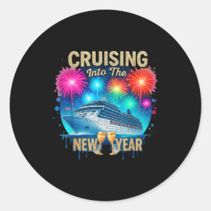 Cruising Into The New Year 2026 Sunset Cruise Vaca Classic Round Sticker