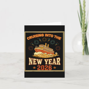 Cruising Into The New Year 2026 Voyage Fireworks Card