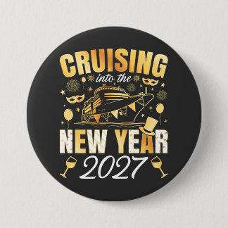 Cruising into the New Year 2027 Round 7.5 Cm Round Badge