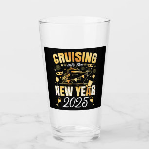 Cruising Into the New Year Cruise 2025 Drinking Glass