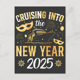 Cruising Into the New Year Cruise 2025 Postcard