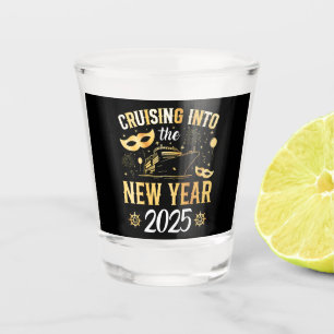 Cruising Into the New Year Cruise 2025 Shot Glass