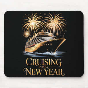 Cruising Into The New Year Family Cruise Ship Happ Mouse Mat