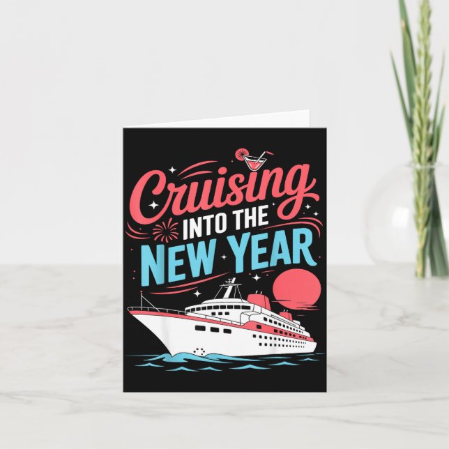 Cruising Into The New Year Trocal Holiday Travel V Card (Front)