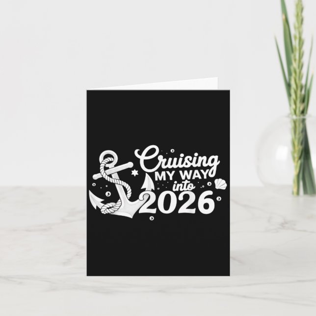 Cruising My Way Into 2026 Happy New Year 2026 Anch Card (Front)