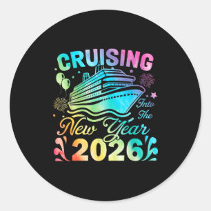 Cruising My Way Into 2026 Happy New Year Anchor Fa Classic Round Sticker