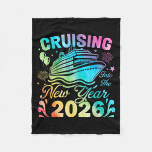 Cruising My Way Into 2026 Happy New Year Anchor Fa Fleece Blanket