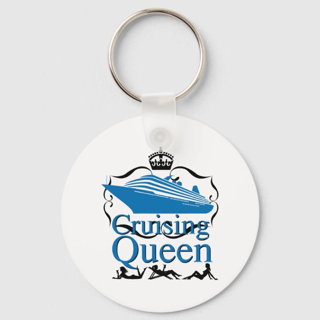 Cruising Queen Funny Cruise Ship Holiday Gifts Key Ring (Front)