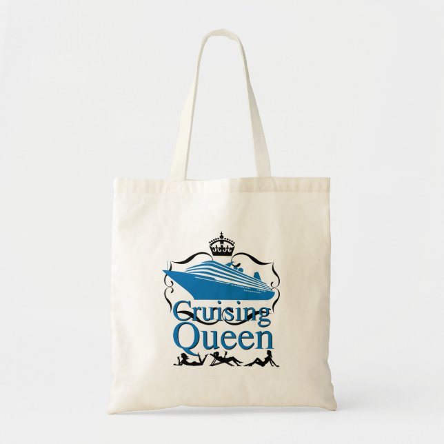 Cruising Queen Funny Cruise Ship Holiday Gifts Tote Bag (Front)