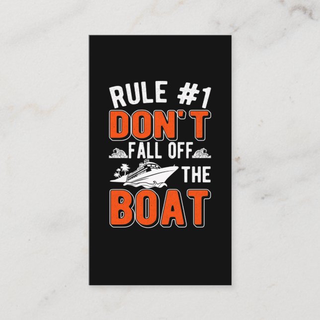 Cruising Rules Boat Funny Cruise Ship Business Card (Front)