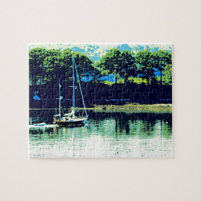 cruising sailboat jigsaw puzzle (Horizontal)