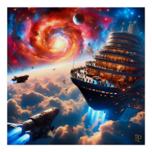 Cruising the Cosmic Clouds Poster