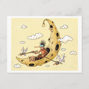 cruising the moon fantasy postcard