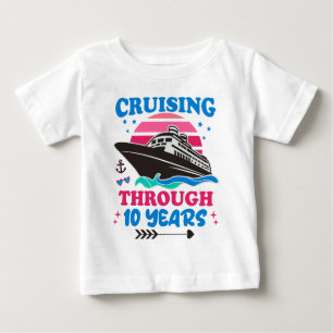 Cruising Through 10 Years Wedding Baby T-Shirt