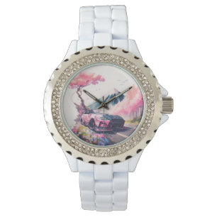 Cruising Through Cherry Blossom Landscape Watch