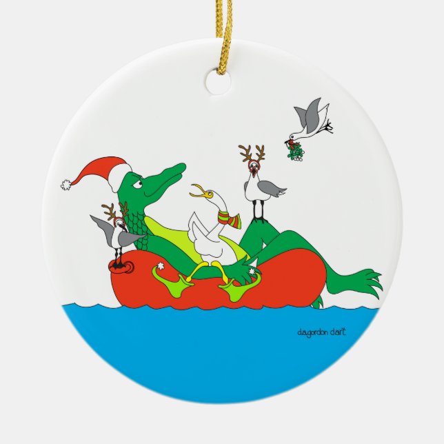 Cruising through the Season Ornament (Front)
