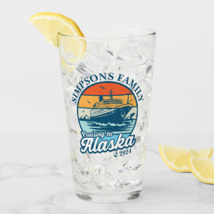 Cruising to Alaska Custom Family Matching Group Glass