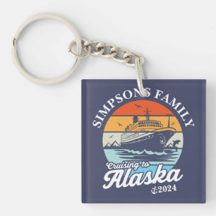 Cruising to Alaska Custom Family Matching Group Key Ring