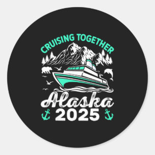 Cruising Together Alaska 2025 Alaska 2025 Family M Classic Round Sticker