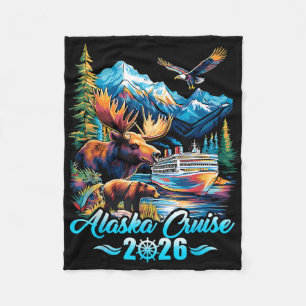 Cruising Together Alaska 2026 Cruise Ship Alaska V Fleece Blanket