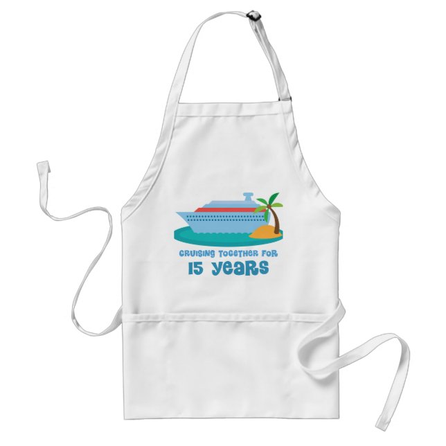 Cruising Together For 15 Years Anniversary Gift Standard Apron (Front)