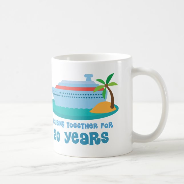 Cruising Together For 20 Years Anniversary Gift Coffee Mug (Right)