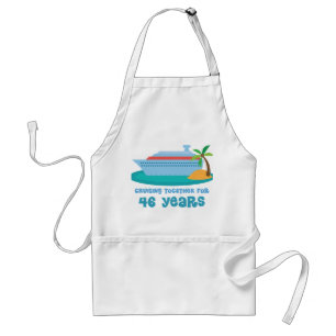 Cruising Together For 46 Years Anniversary Gift Standard Apron