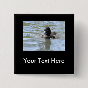 Cruising Tufted Duck 15 Cm Square Badge