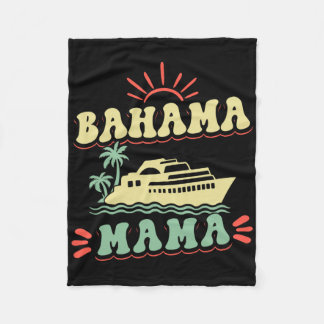 Cruising Vacation Family Trip Hama Mama Fleece Blanket