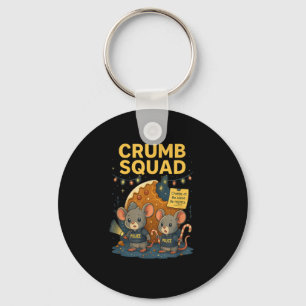 Crumb Squad Funny Cookie Mouse Christmas Design Key Ring