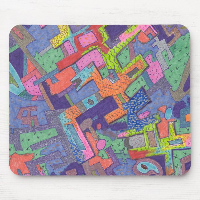 "Crumbling City" Abstract Mousepad (Front)
