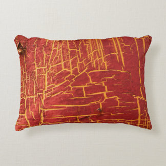 Crumbling old paint on a steel plate. abstract, ag decorative cushion