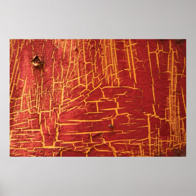 Crumbling old paint on a steel plate. abstract, ag poster (Front)