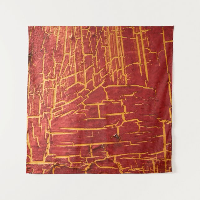 Crumbling old paint on a steel plate. abstract, ag tapestry (Front)