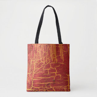 Crumbling old paint on a steel plate. abstract, ag tote bag