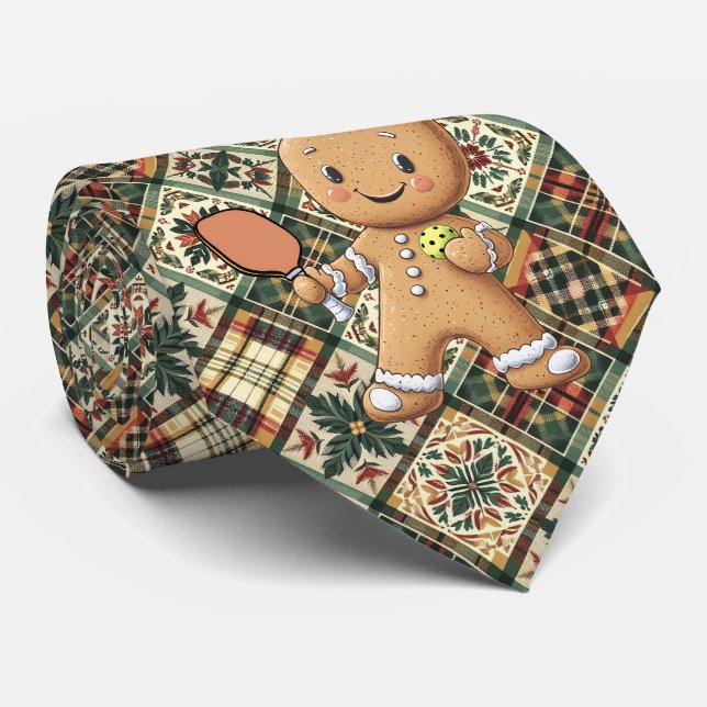 Crumbly Christmas Rally Gingerbread  Tie (Rolled)
